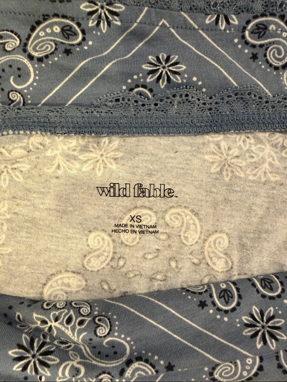 wild fable Blue Bandana Print Strapless Tank Top - Picture 3 of 3